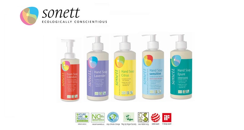 Sonett Organic Hand Soap Sensitive Liquid Body Care Suitable For Hands, Face And Body (1 Count) Certified Organically Grown - Image 5